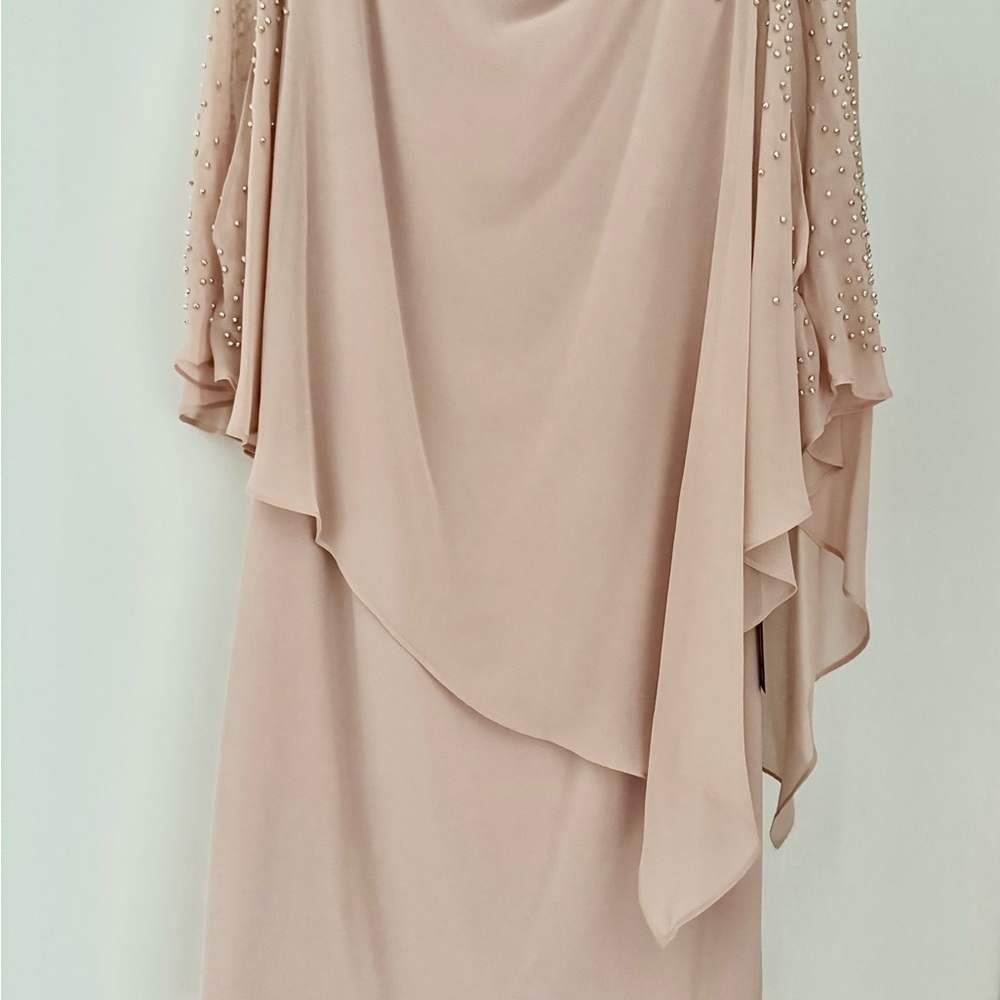 Cocktail Dress,Cream with beaded embellishments
